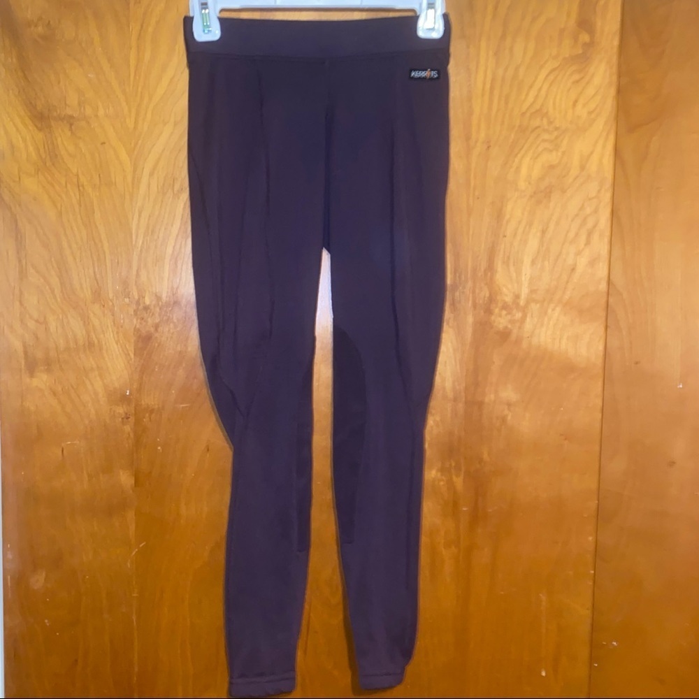 KERRITS Women Equestrian Riding Pants Breeches Plum Tights Leggings XS